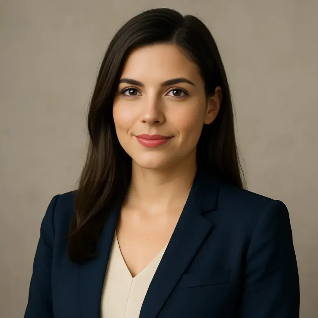 Ashley St. Clair in a professional portrait, symbolizing her role as a conservative political commentator and influencer.