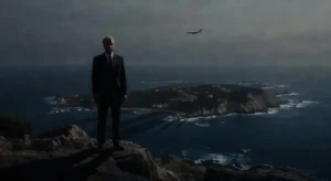 Jeffrey Epstein case illustration showing secrecy, wealth and private island background